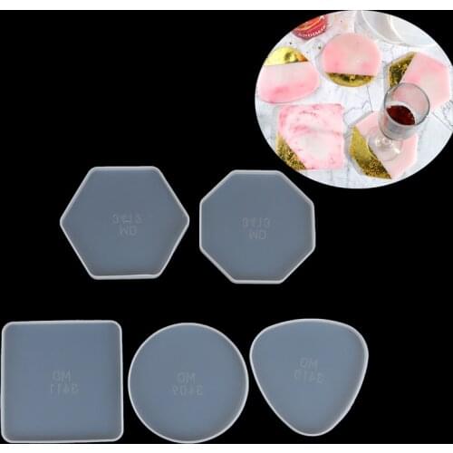 DIY Transparent Fluid Arts Round Coaster Resin Casting Molds Silicone Epoxy Jewelry Pendant Agate Making Mould Tool Accessories