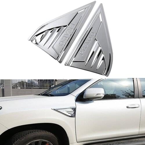 For Toyota Land Cruiser Prado FJ 150 2010 -2018 2019 ABS Chrome Door Side Air Vent Wing Fender Emblem Badge sticker Trim 2pcs