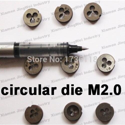 HSS micro round dies M2.0x0.4, mini screw round dies