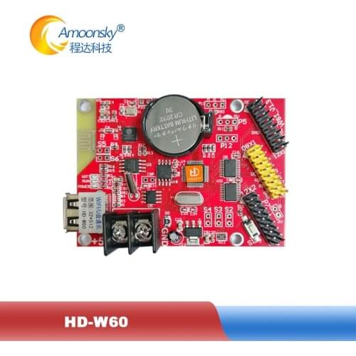 Huidu HD-W60 LED display controller wifi card p10 programable scrolling advertising display control card