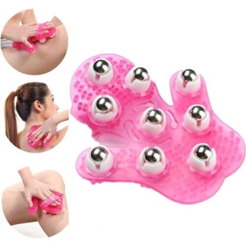 Roller Ball Body Massage Glove Anti-Cellulite Muscle Pain Relief Relax Massager For Hand Neck Back Shoulder Buttocks Health Care