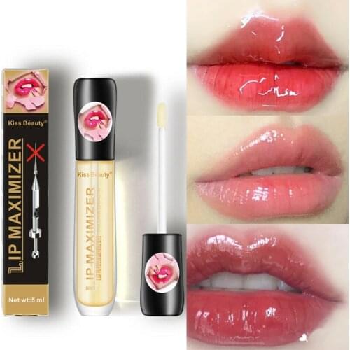 Instant Volumising Lips Plumper Repairing Reduce Lip Fine Lines Mask Long Lasting Moisturizer Care Lip Oil Sexy Plump Serum 5ml