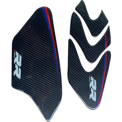 Carbon Fiber motorcycle Sticker Decal Emblem Protection Fuel tank side decal For BMW S1000 RR HP4