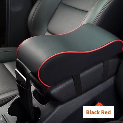 Car Central Armrest Pad Black Auto Center Console Arm Rest Seat Box Mat Cushion Pillow Leather Cover Vehicle Protective Styling