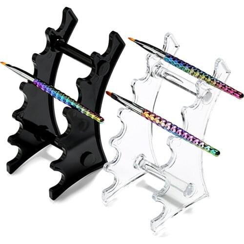 1 Set Nail Brush Holder Stand Salon Pen Rack Accessoire Brushes For Manicure Tool Acrylic Nail Art Brush Holder Carrier Storage