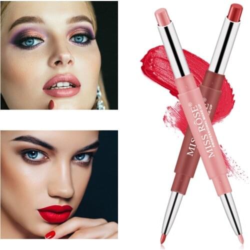 Professional make-up double-headed lipstick pen waterproof and long-lasting colorless sexy red lips
