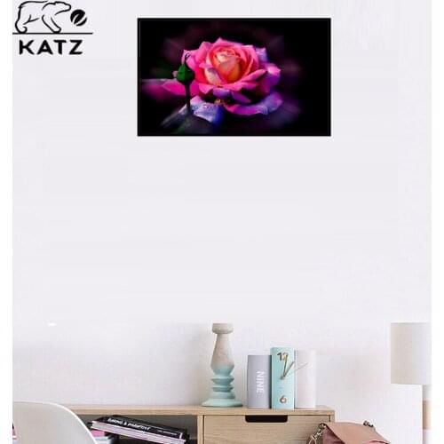 Rose In The Dark Diamond Painting Flower Embroidery Crossing Diy Diamond Mosaic Art Gift Cross Stitch Home Decoration