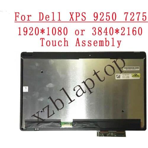 For Dell Latitude 7275 Touch Screen Assembly matrix LQ125M1JW31 1920*1080 FHD or 3840*2160 4K UHD Touch Screen Assembly