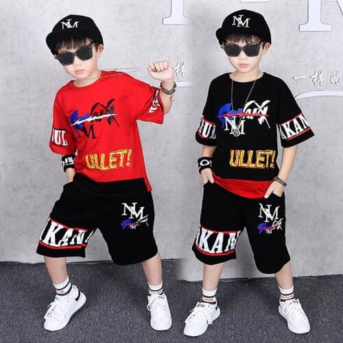 2019 clothes for boy tracksuit tshirt+harem pant Fashion teenager Clothes Kids Hip Hop Clothing kid Sports Suit roupa menino