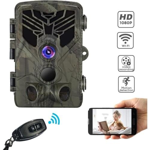 Trail Camera 20MP 1080P HD WIFI APP Game Hunting Camera Night Vision Waterproof 0.3s Trigger Speed for Wildlife Camera