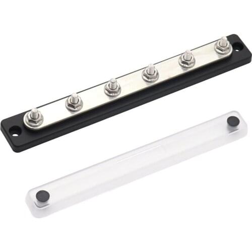 Convenient And Practical High Current 6 Way Busbar 150A+transparent Upper Cover For 12/24V Car Motorhome