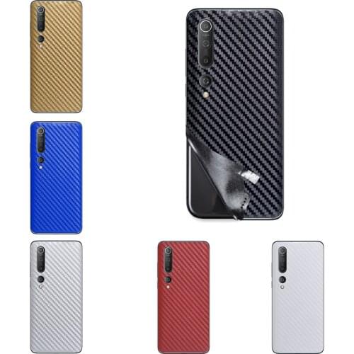 Carbon Fiber Skin Film For Xiaomi Mi 11 10 Pro 8 SE Lite CC9 CC9e Full Cover For Redmi K30 Ultra K20 Note 7 8 9 5G Decal Sticker