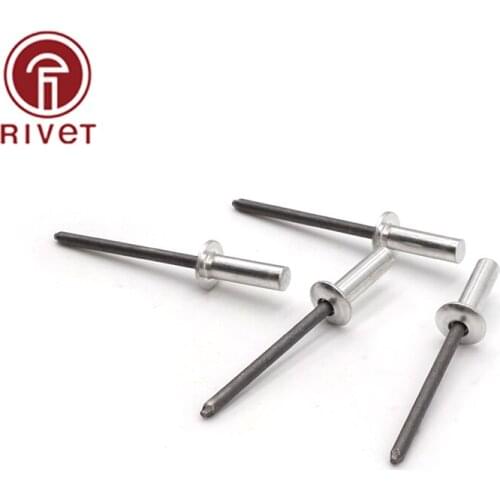 10PCS M4*6/8/9/11/12/13/14 DIN 15973 Rivets Remaches Aluminum Steel Closed End Blind Rivets Round Dome Head Rivet Fasteners