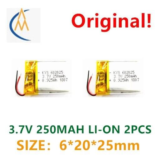 2PCS 682025 652025 702025 3.7V300mAh pet trainer polymer battery navigator speaker toy LED equipment navigator