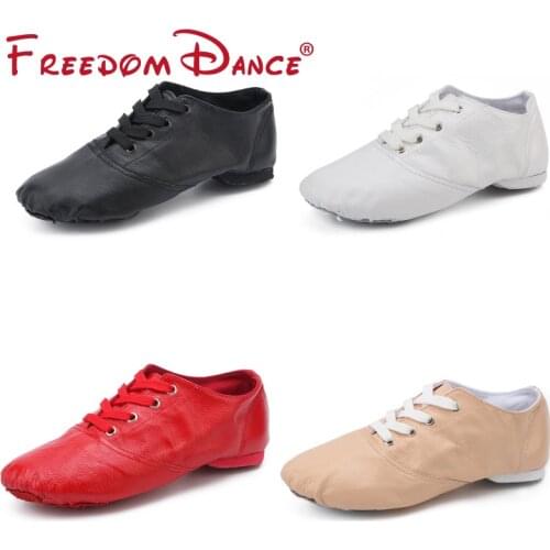 2021 Genuine Leather Dance Sneakers For Women Men Soft Breathable Sport Jazz Dance Shoes Ballet Yoga Gym Exercise Shoes 31-45