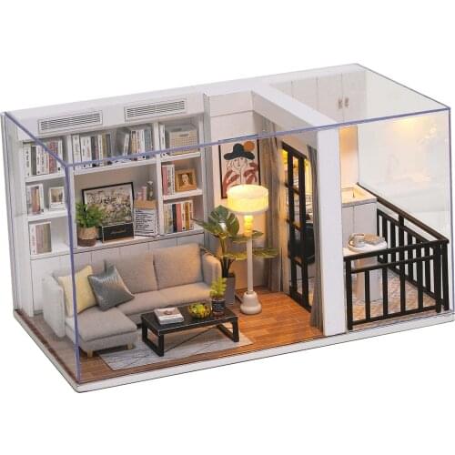 3D Dollhouse with Furniture Modern Cottage Puzzles Toys Christmas Decor Gift