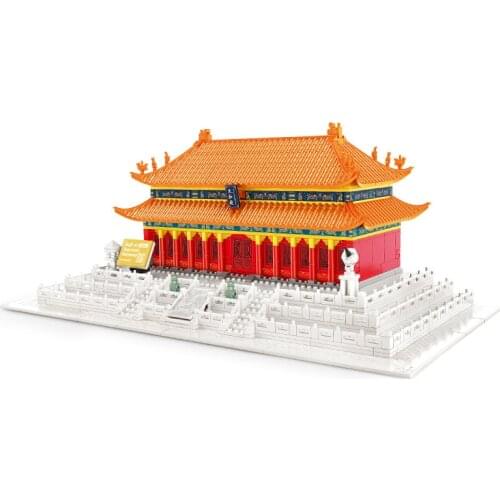 1801PCS Panlos 610004 Educational Building Blocks Toys For Kids 6Years DIY Birthday Present Chinese Architecture Model Bricks