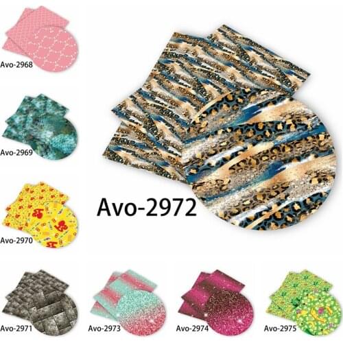 Huangtao Diy accessories 30*136cm Printed Faux Synthetic Leather for Bow,DIY handmade Materials
