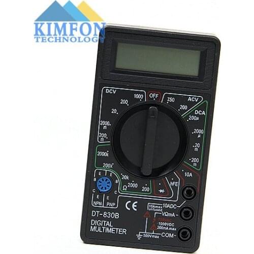 Free DHL Fedex 200pcs/lot AC/DC Ammeter Voltmeter Ohm Electrical Tester Meter Professional Digital Multimeter DT830B