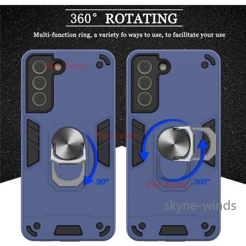 For Samsung Galaxy S21 FE Plus Ultra case Battle Armor Series two in one ring buckle cover for SM S21FE S21Plus S21Ultra coque