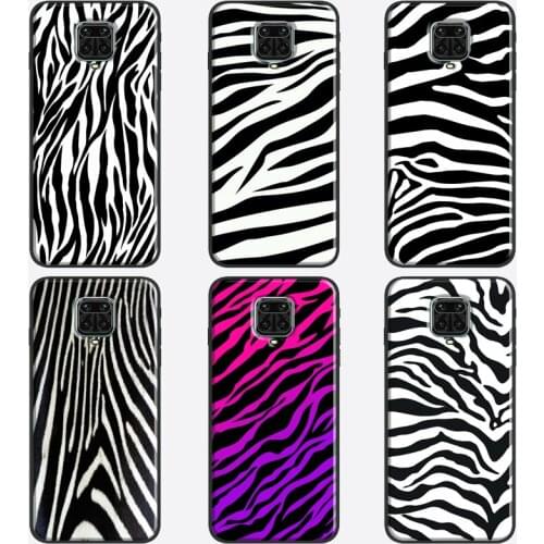 Zebra Skin Print Case For Xiaomi Redmi Note 10 Pro 8T 9S 7 8 9 Pro Cover For Redmi 9 9A 9C 9T K40 7A 8A