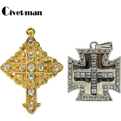 Fashion Crystal USB Flash Drive 64GB Diamonds Cross of Jesus Pendant Pendrive 128GB Real Capacity 4GB 8GB 16GB 32GB Memory Stick