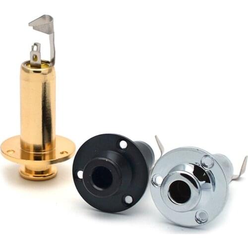 Folk Acoustic Guitar Jack Seat Strap Buckle Electric Box Tail Nail Jack For 11.75mm Circle Instrument Guitar Parts & Accessories