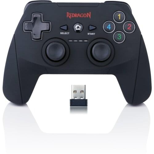 Redragon G808 Gamepad PC Game Controller Joystick with Dual Vibration Saturn for Windows PC PS3 Playstation Android Xbox 360