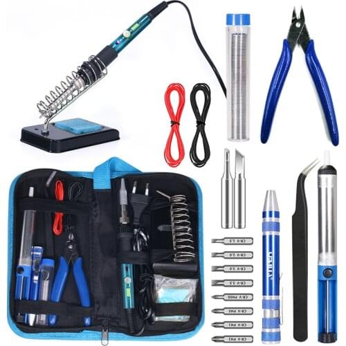 Mobile phone repair tool kit, portable adjustable electric soldering iron 110V 220V, electric soldering iron kit,iron stand tip
