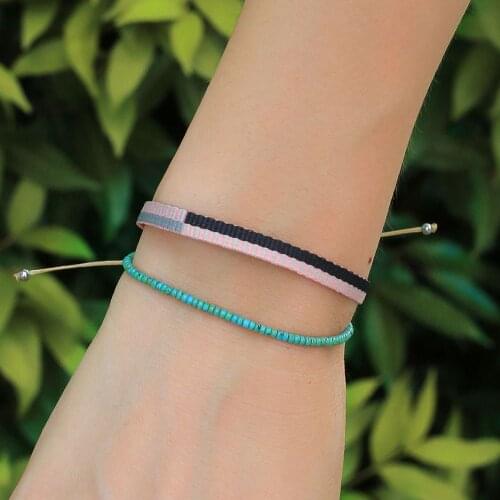 KELITCH Bracelets Handcrafted Mini Beaded Wrap Bangles Jewelry For Women Adjustable Friendship Lucky Chain Boucle Oreille Femme