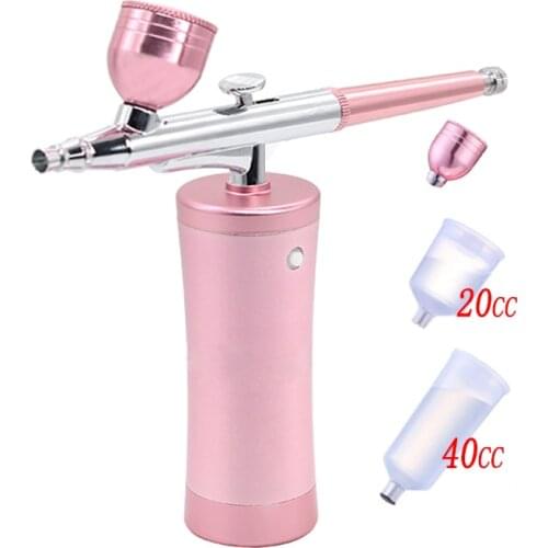 0.3mm Mini Air Compressor Kit Air-Brush Paint Spray Gun Airbrush For Nail Art Tattoo Craft Cake Nano Fog Mist Sprayer