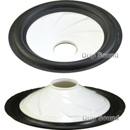 2pcs 4" inch 100mm 19mm Core Speaker Cone Paper Basin Woofer Drum Paper Rubber Edge Trumper Bass Repair Parts