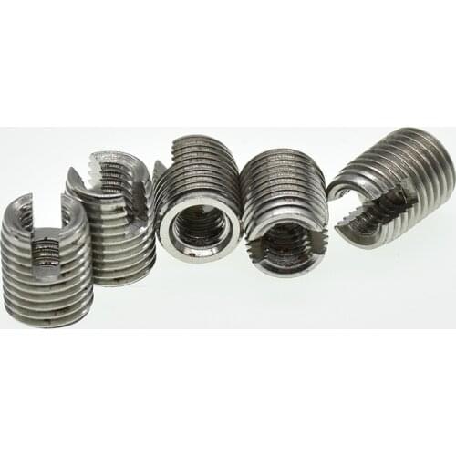 M2 M2.5 M3 M4 M5 M6 M8 M10 M12 M14 M16 M20 Stainless Steel 302 Type Thread Repair Insert Self Tapping Slotted Screw Threaded