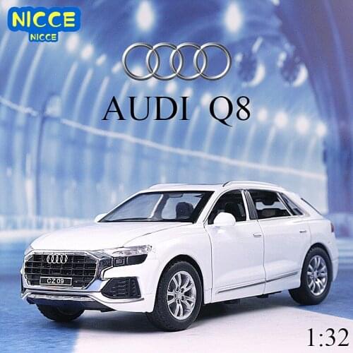 Nicce 1:32 High Simulation Audi Q8 SUV Sound And Light Pull Back Alloy Toy Car Model For Children Gifts Car Kids Toy