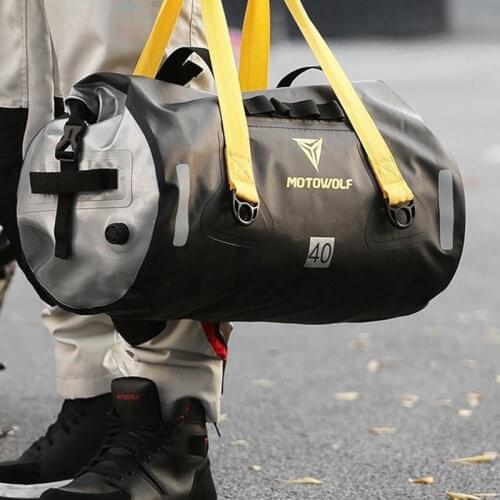 MOTOWOLF Motorcycle Waterproof Tail Bags Back Seat Bags Travel Bag Luggage Rear Seat Bag Pack 40L 66L 90L For BMW HONDA