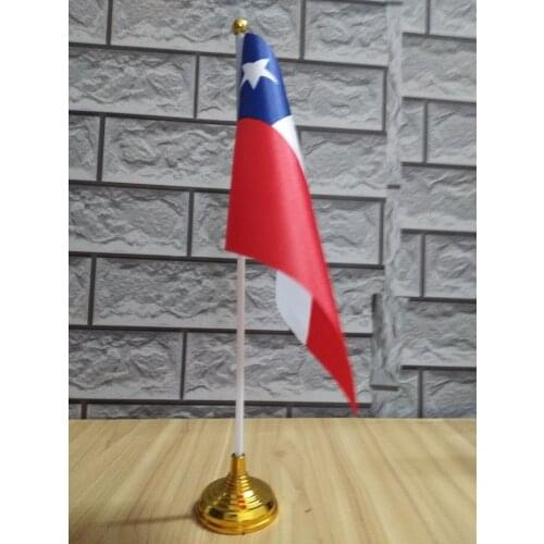 Chile table desk flag banner 14*21cm flag /Plastic flags or suction cups for your choice free shipping 0047