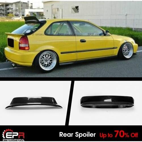 For Honda Civic EK Osaka JDM Type FRP Fiber Unpainted Rear Spoiler Roof Wing Exterior kits