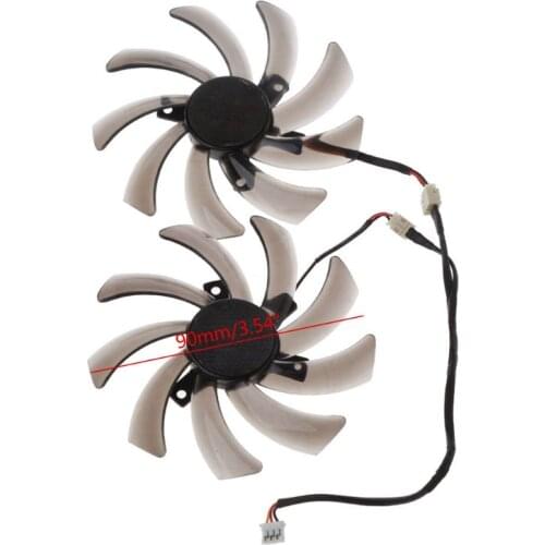 New 2Pcs 95MM T129215SM 3Pin Cooler Fan Replacement For Gigabyte 7850 Radon R9 270