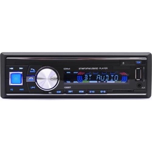 By DHL/Fedex 20pcs Car Radio Auto Audio Stereo Player Bluetooth V2.0 Support FM USB SD MP3 Player AUX Mic 1068