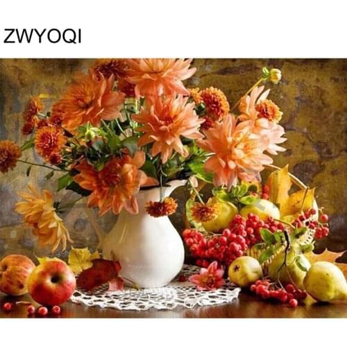 Full Square Diamond embroidery peony apple pear Full Round Diamond mosaic peony apple pear DIY 3D Diamond painting Cross stitch