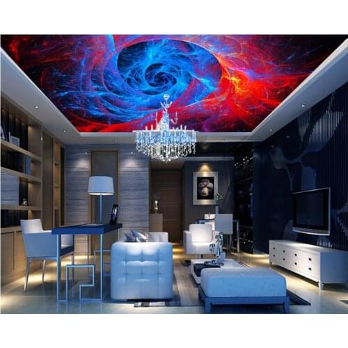 Custom wallpaper murals Abstract spiral ceiling Wallpapers for living room papel de parede ceiling Home Decoration
