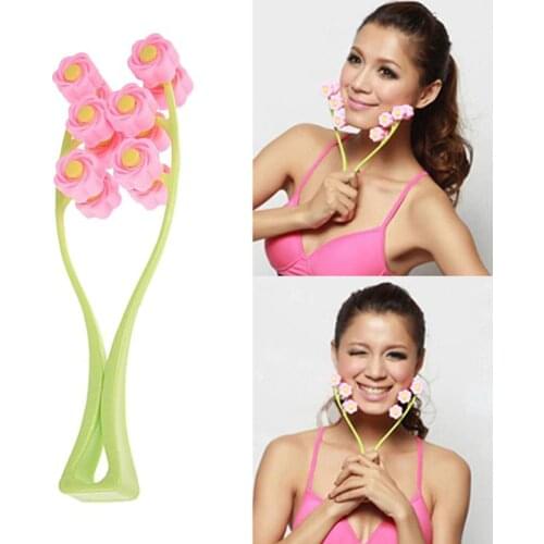 Portable Double Face Up Roller Massage Slimming Remove Chin Facial Anti-Wrinkle Massager Beauty Roller Face Skin Care Tool TSLM2