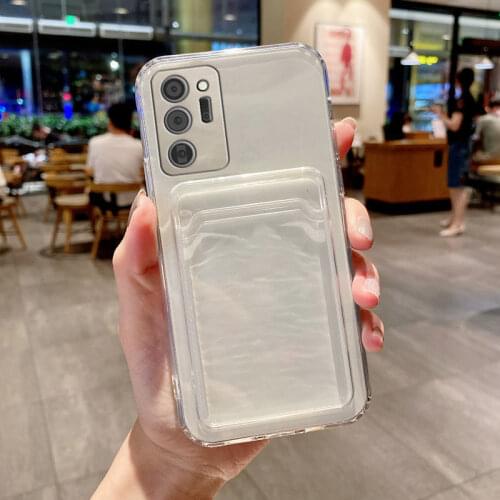 Transparent Shockproof Case For Samsung Galaxy A51 A71 A72 A52 A32 A70 A50 S20FE S21 S20 Plus Note 20 Wallet Card Soft TPU Cover