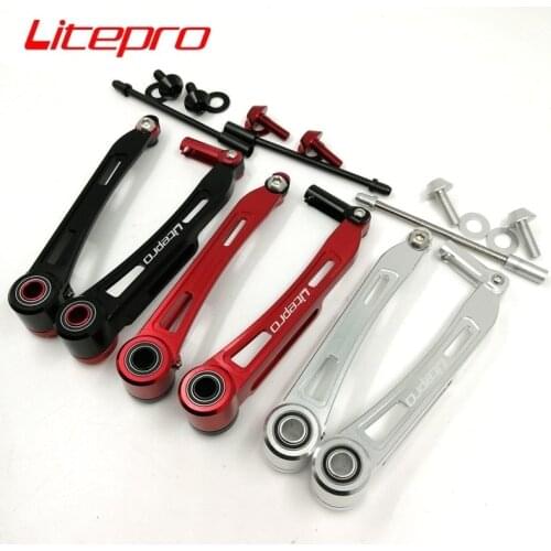 Litepro Folding Bike V Brake Caliper 110mm Long Arm Brake Extend Adapter Ultralight Hollow Aluminum Alloy Brake Lever Cage
