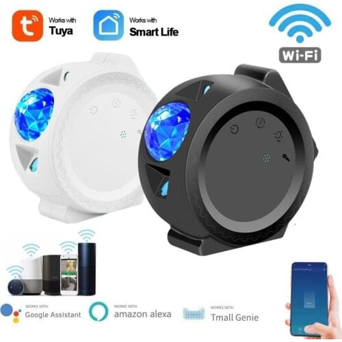 Tuya Smart WiFi Star Projector Light Starry Sky Porjector Ocean Wave Night Light APP Control Work With Alexa Google Assistant