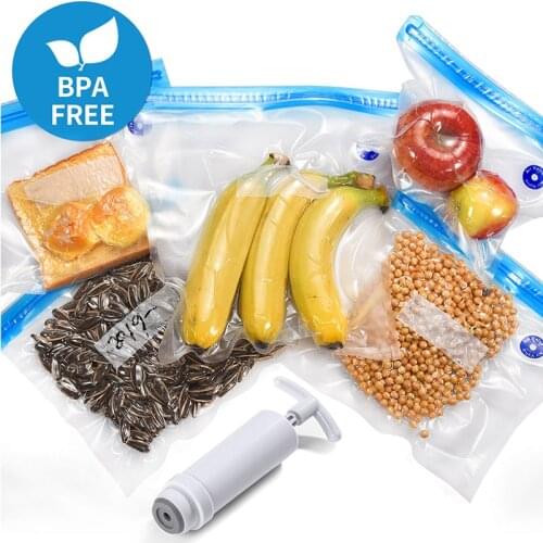 Vacuum Fresh BagS Reusable Food Storage Bags Vacuum Bag For Handheld Vacuum Sealer BPA Free