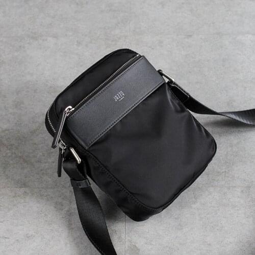 High Quality Crossbody Bag For Men Nylon With Real Leather Messenger Bag Small Shoulder Purses