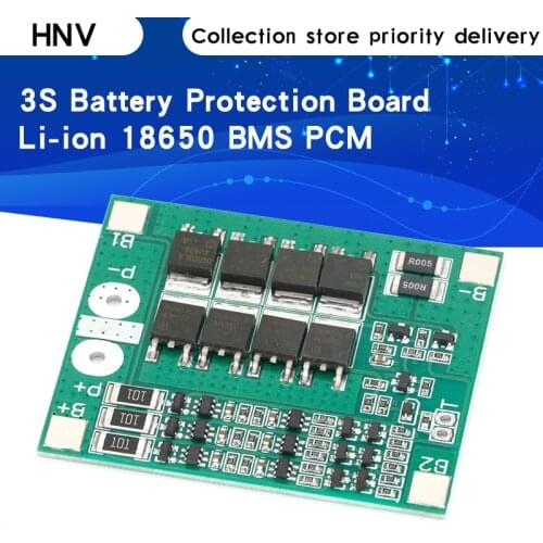 3S 25A Li-ion 18650 BMS PCM Battery Protection Board BMS PCM With Balance For li-ion Lipo Battery Cell Pack Module DIY