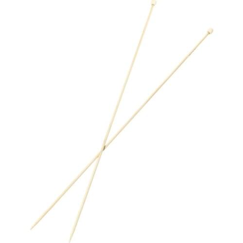 1 Pair 34 cm Long Natural Bamboo For Hand Sewing Sweater Needle Crochet set Hook SP Knitting Needle( UK Size 11/3mm)
