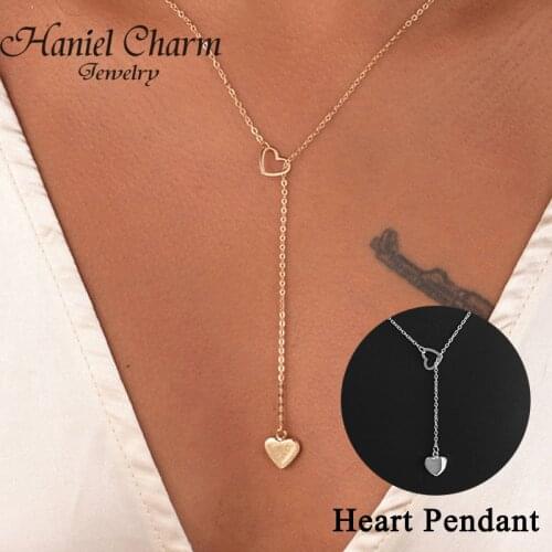 2021 Hot New Female Fashion Heart Necklace Pendant Short Chain Necklace Pendant Necklace Charm Gifts Girlfriends Gift
